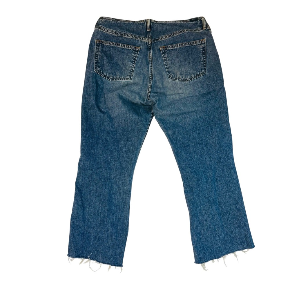 Abercrombie & Fitch Vintage 90's Straight Denim Jeans size 28 Cropped Raw Hem - Picture 8 of 9